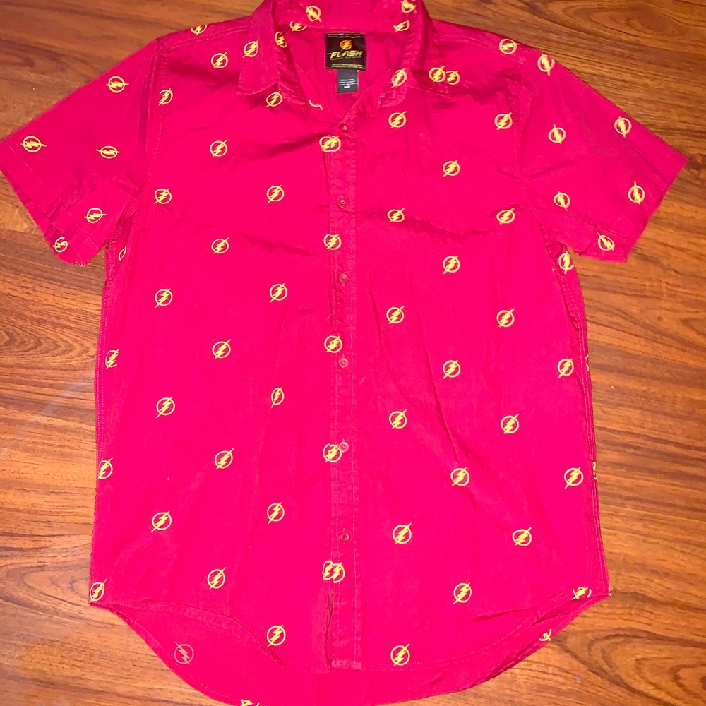 Dc comics flash button up